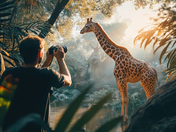 person-photographing-animals-wild