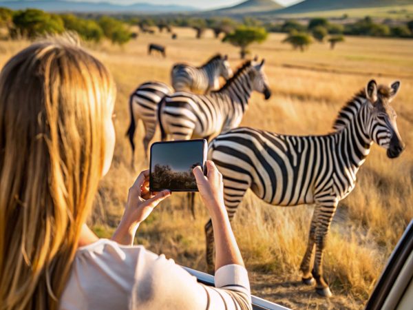 woman-is-taking-photo-zebras-zebras